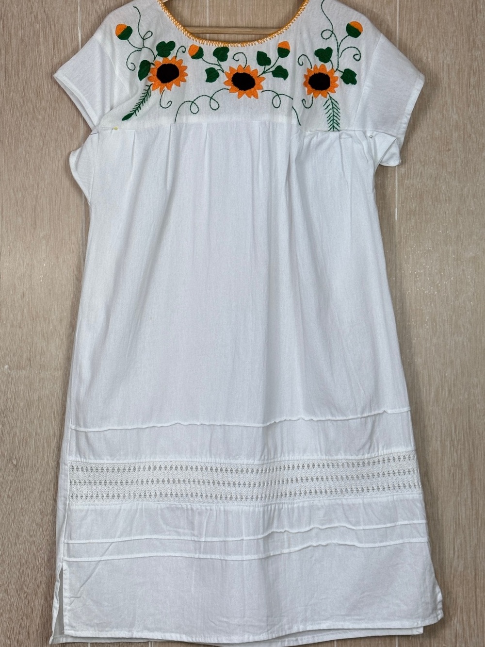 Embroidered Sunflower Dress